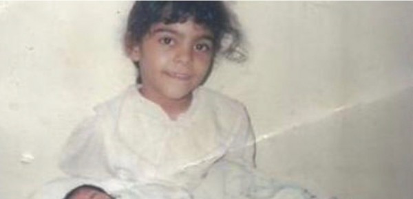 Old picture of Israa Al-Ghomgham from her childhood, posted on Twitter before her arrest
