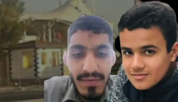 Political prisoners Ali Isa Al-Ithnaashar (on the right) and Hussain Matar
